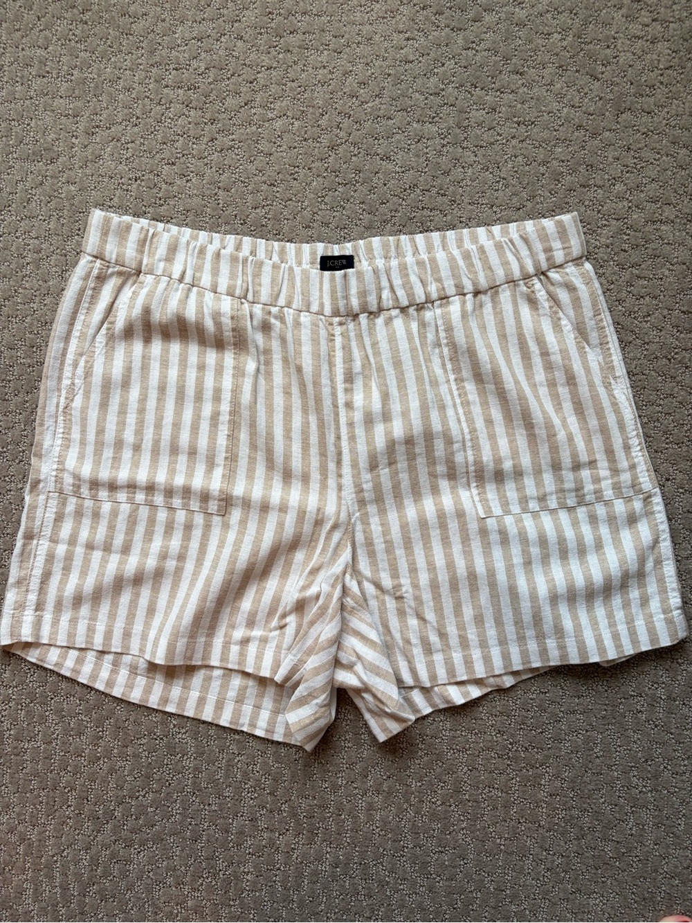 J. Crew Linen-blend pull-on short